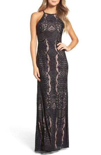 Women's Morgan & Co. Lace Column Gown