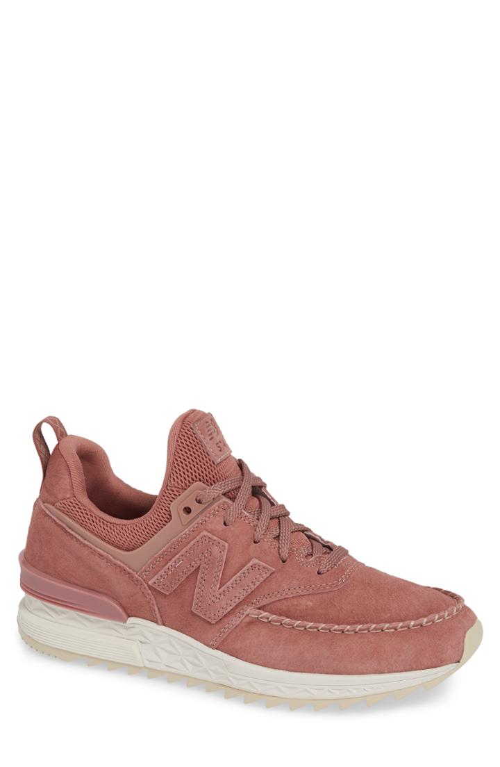 Men's New Balance 574 Sport Sneaker .5 D - Pink