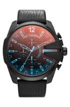 Men's Diesel 'mega Chief' Chronograph Leather Strap Watch, 51mm