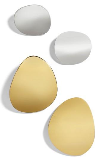 Women's Baublebar Set Of 2 Organic Metal Statement Stud Earrings