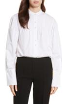 Women's Diane Von Furstenberg Pintuck Cotton Blouse - White