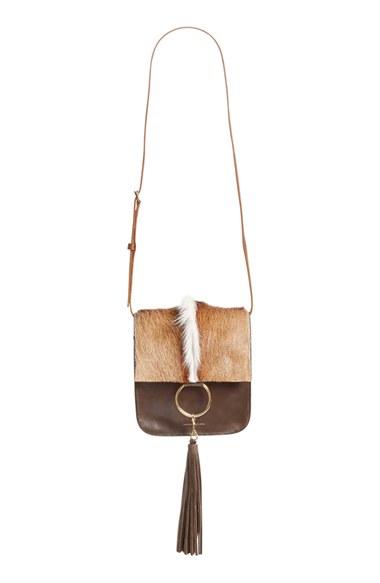 Brother Vellies 'palma' Springbok & Leather Crossbody Bag -