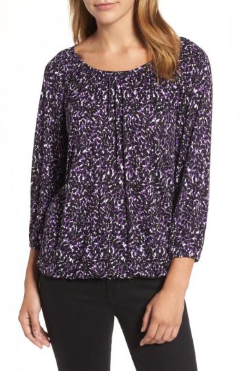 Women's Michael Michael Kors Leaf Print Peasant Top