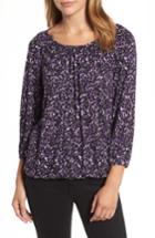 Women's Michael Michael Kors Leaf Print Peasant Top