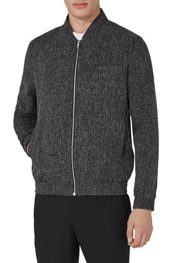 Men's Topman Grey Harvey Bomber Jacket