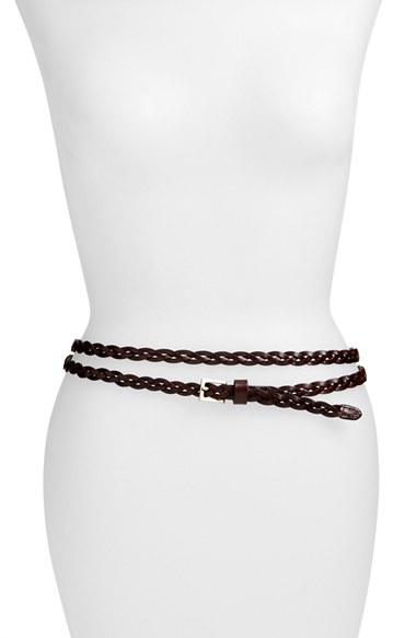 Women's Elise M. 'florence' Calfskin Leather Double Wrap Belt