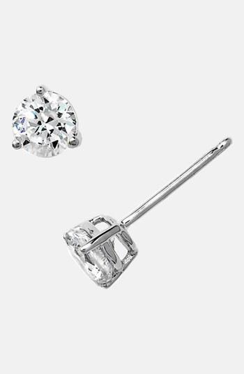 Nordstrom Boxed Round 1ct Tw Cubic Zirconia Earrings  Sterling Platinum