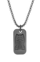 Men's Ben Sherman Owl Dog Tag Pendant Necklace