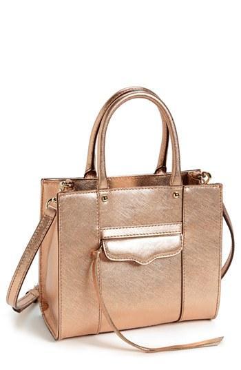 Rebecca Minkoff 'm.a.b. - Mini' Leather Tote Rose