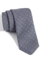 Men's Nordstrom Men's Shop Agro Dot Wool Tie, Size - Grey