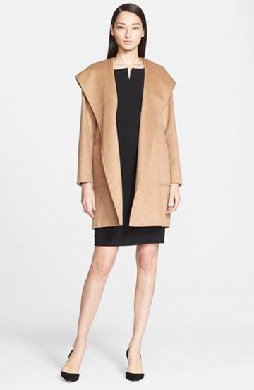 Max Mara 'rialto' Hooded Camel Hair Wrap