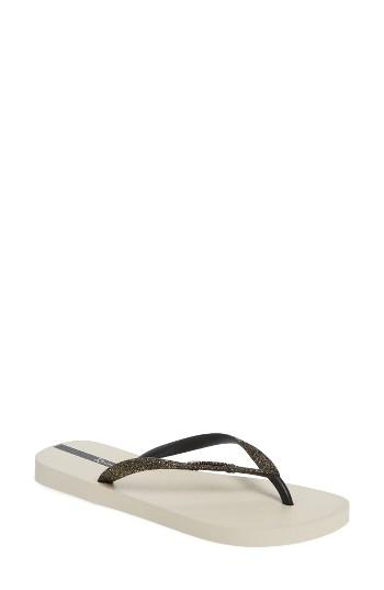 Women's Ipanema 'glitter' Flip Flop M - Beige