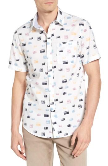 Men's Original Penguin Heritage Slim Fit Radio Print Shirt