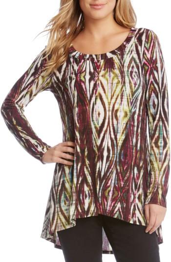 Women's Karen Kane Abstract Wood Print Top