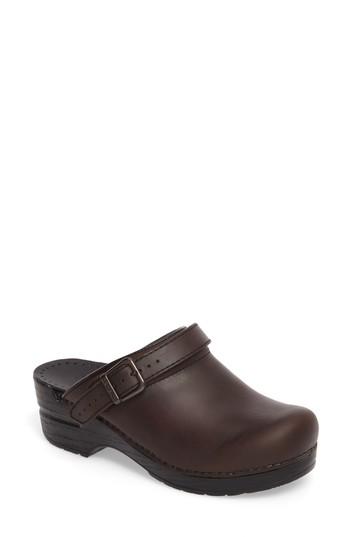 Women's Dansko Ingrid Clog .5-6us / 36eu M - Brown