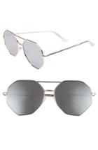Women's Bp. Hexcon Aviator Sunglasses - Shiny Gold/ Silver