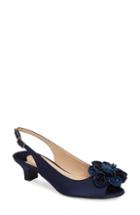 Women's J. Renee Leonelle Slingback Crystal Embellished Sandal .5 B - Blue