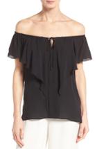 Women's Kobi Halperin Venetta Off The Shoulder Silk Blouse - Black