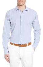 Men's Peter Millar Collection Summertime Stripe Seersucker Sport Shirt - Blue