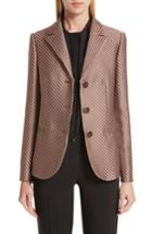 Women's Emporio Armani Metallic Jacket Us / 38 It - Grey