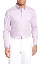 Men's Nordstrom Men's Shop Trim Fit Non-iron Dress Shirt - 34/35 - Purple