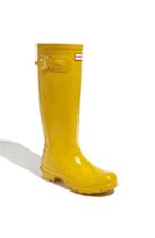 Hunter 'original Tall' Gloss Rain Boot (women) Womens Vintage Yellow Size 10 M