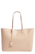 Saint Laurent 'shopping' Leather Tote - Beige