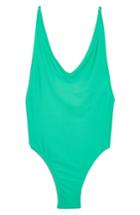 Women's Topshop Pamela One-piece Swimsuit Us (fits Like 0-2) - Blue/green