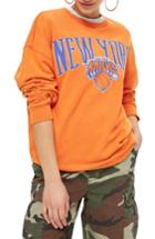 Women's Topshop X Unk Knicks Sweatshirt - Orange
