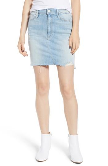 Women's Mother The Sacred Frayed High Waist Miniskirt - Blue