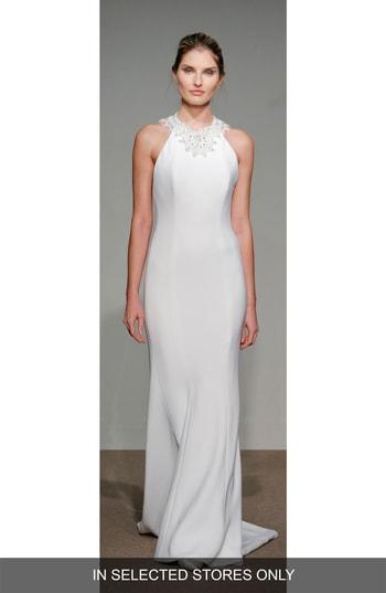 Women's Anna Maier Couture Senet Embellished Open Back Cady Gown