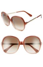 Women's Kate Spade New York Adriyanna 60mm Round Sunglasses - Brown