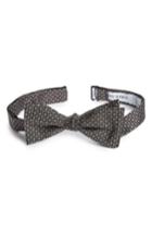 Men's Calibrate One Way Geometric Silk Bow Tie, Size - Purple