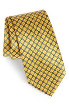 Men's Canali Neat Print Silk Tie, Size - Yellow