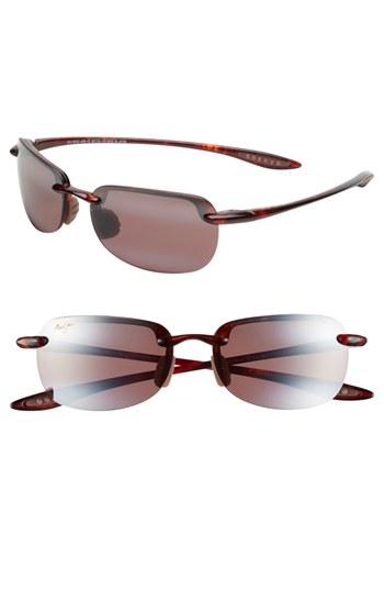 Women's Maui Jim Sandy Beach 56mm Polarizedplus2 Rimless Sunglasses - Tortoise