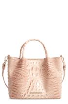 Brahmin Small Mallory Croc Embossed Leather Satchel - Pink