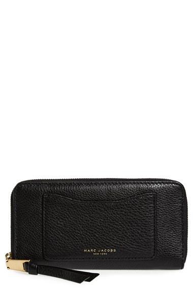 Women's Marc Jacobs 'recruit Vertical' Leather Wallet -