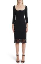 Women's Versace First Line Lace Hem Body-con Dress
