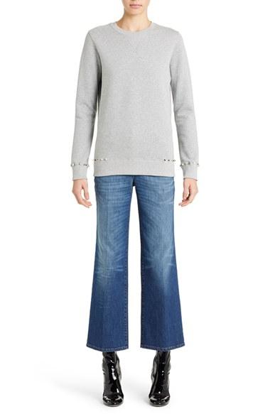 Women's Valentino Studded Crewneck Sweatshirt