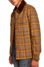 Men's Topman Borg Lined Classic Wool Jacket, Size - Brown