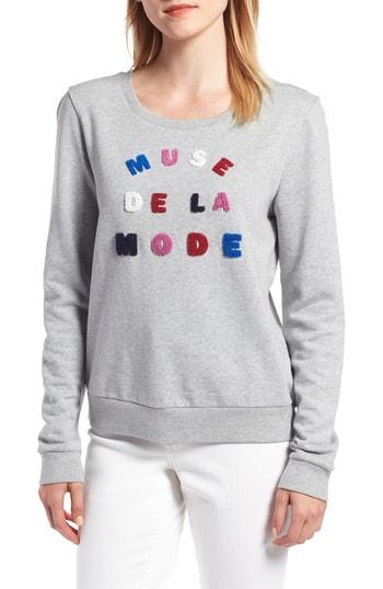 Women's 1901 Graphic Cotton Sweatshirt - Grey