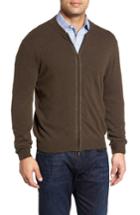 Men's Bugatchi Zip Sweater - Brown