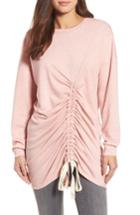 Women's Caslon Ruched Front Tunic, Size - Pink