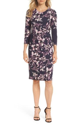 Women's Eliza J Floral Sheath Dress - Blue