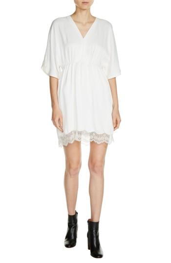 Women's Maje Lace Trim V-neck Dress - Ivory