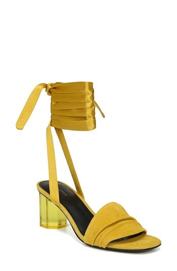 Women's Via Spiga Nova Ankle Wrap Sandal M - Yellow