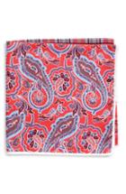 Men's Nordstrom Men's Shop Four-panel Silk Pocket Square, Size - Red
