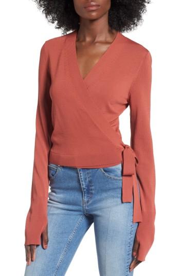 Women's Leith Ballet Wrap Sweater - Metallic