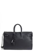 Saint Laurent Large Sac Du Jour Leather Duffel Tote - Black