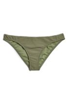 Women's Topshop Wide Ribbed High Leg Bikini Bottoms Us (fits Like 0) - Green